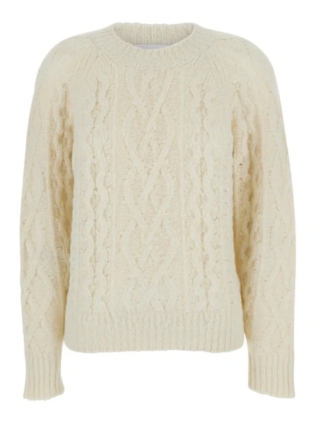Pulover Isabel Marant alb din lana
