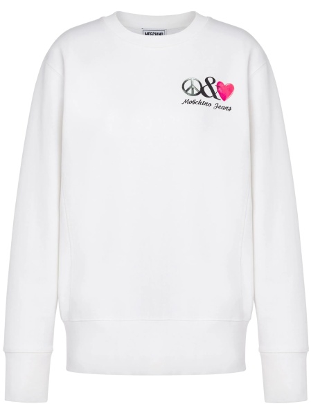 Pulover MOSCHINO JEANS alb
