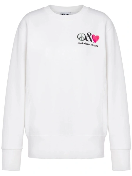Pulover MOSCHINO JEANS alb