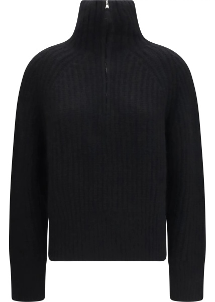 Pulover Ribbed Troyer Sweater with zip