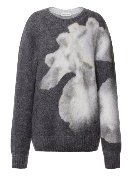 Pulover tricotat Alberta Ferretti gri