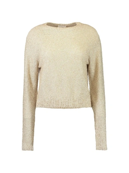 Pulover tricotat Brunello Cucinelli neutru
