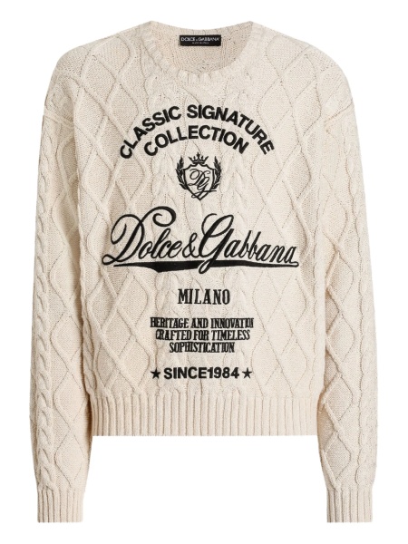 Pulover tricotat Dolce & Gabbana neutru