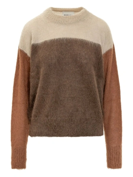 Pulover tricotat ISABEL MARANT ETOILE maro