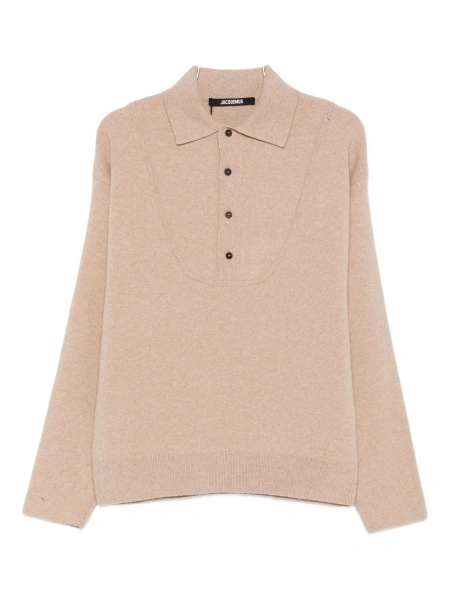 Pulover tricotat JACQUEMUS neutru