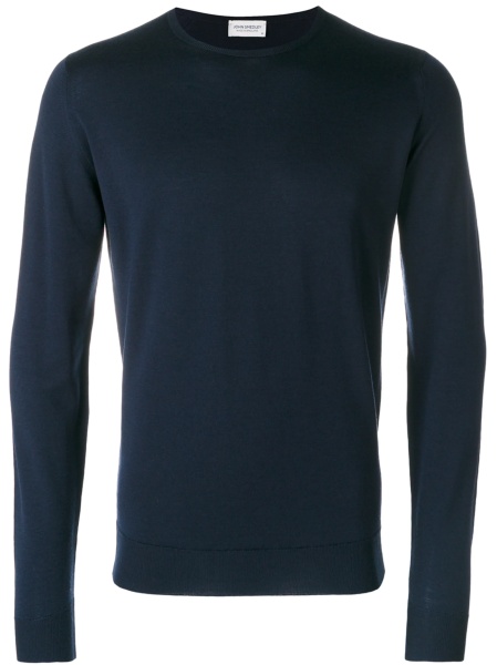 Pulover tricotat John Smedley albastru