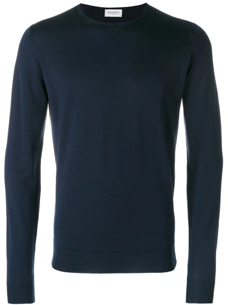 Pulover tricotat John Smedley albastru