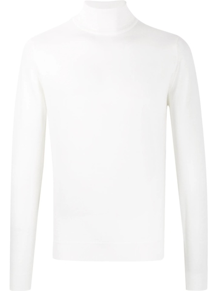 Pulover tricotat John Smedley alb