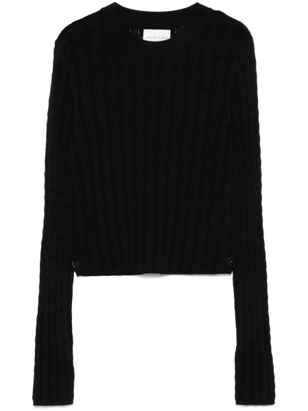Pulover tricotat Loulou Studio negru