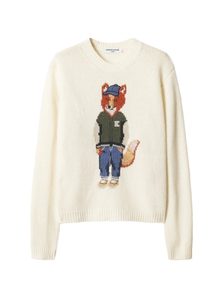 Pulover tricotat MAISON KITSUNÉ neutru