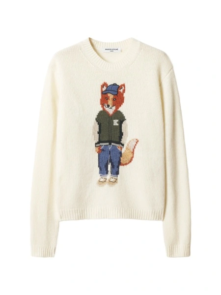 Pulover tricotat MAISON KITSUNÉ neutru
