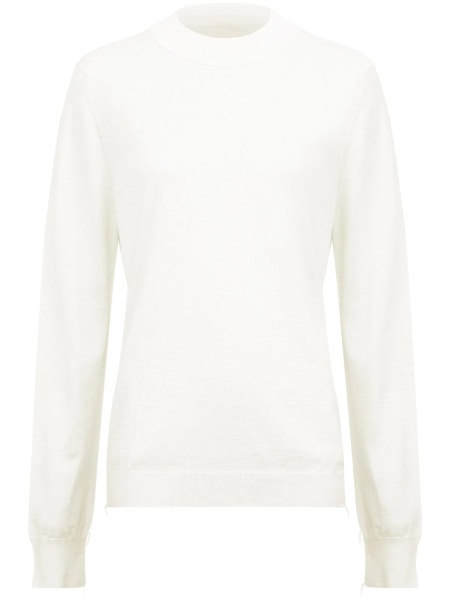 Pulover tricotat Maison Margiela alb