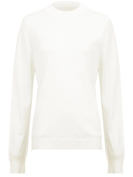 Pulover tricotat Maison Margiela alb