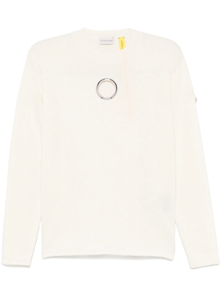 Pulover tricotat MONCLER WILLOW SMITH alb