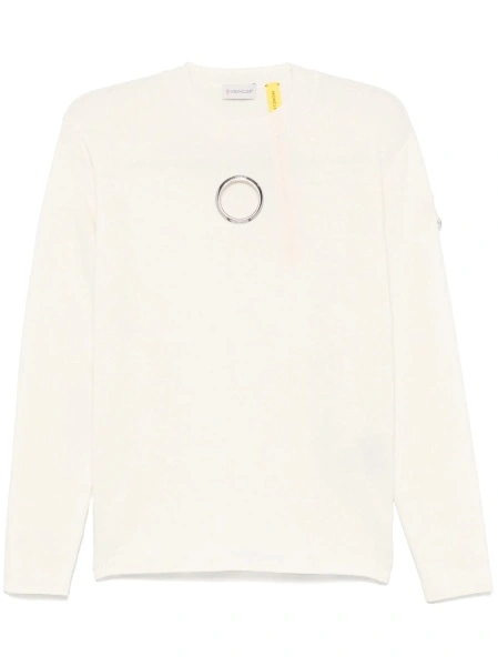 Pulover tricotat MONCLER WILLOW SMITH alb