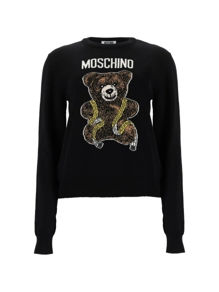 Pulover tricotat Moschino negru