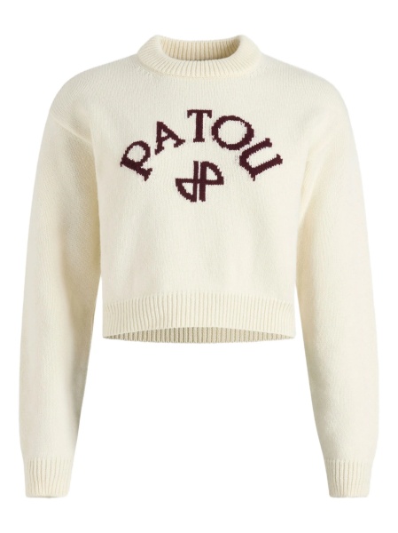 Pulover tricotat Patou alb