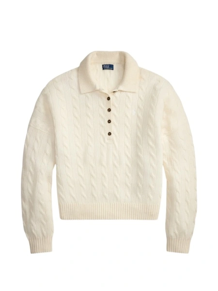 Pulover tricotat Ralph Lauren neutru