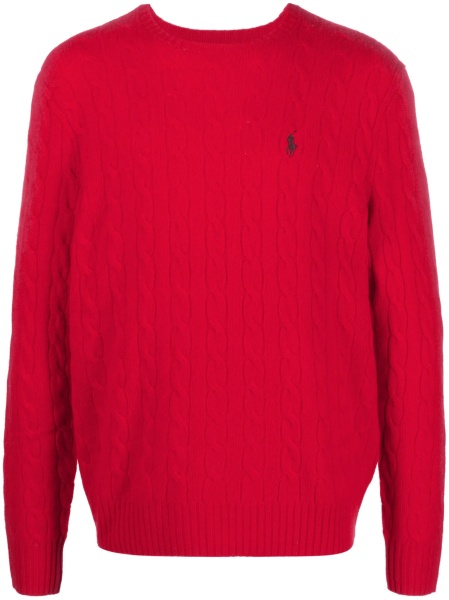 Pulover tricotat Ralph Lauren rosu