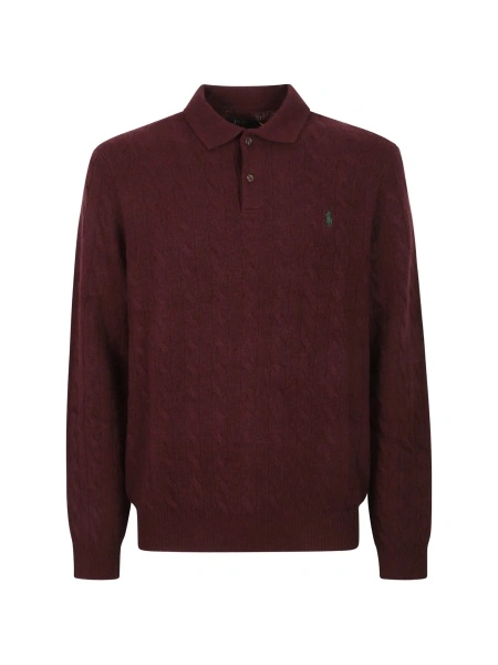 Pulover tricotat Ralph Lauren rosu
