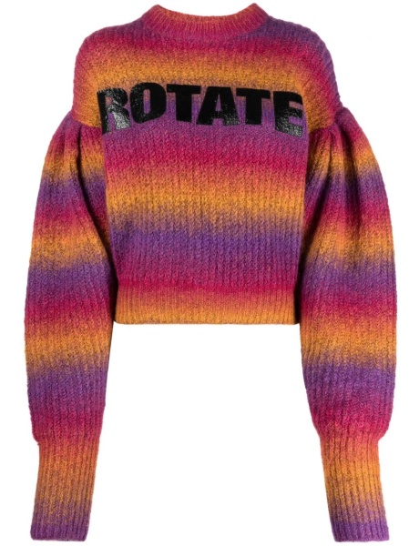 Pulover tricotat ROTATE Birger Christensen roz