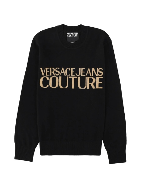 Pulover tricotat Versace Jeans Couture negru
