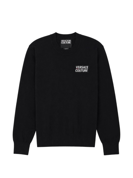 Pulover tricotat Versace Jeans Couture negru