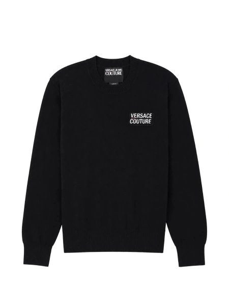 Pulover tricotat Versace Jeans Couture negru