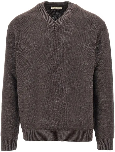 Pulover Upcycled cashmere V-neck sweater