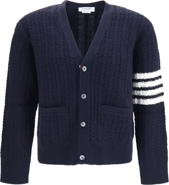 Pulover V-neck Sweater with Anchor embroidery on the back