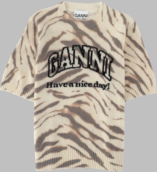 Pulovere Maglia Slim Fit Con Stampa All-Over