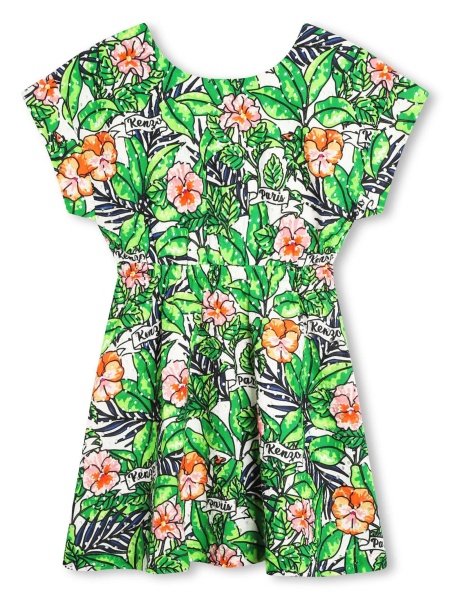 Rochie casual Kenzo verde din bumbac