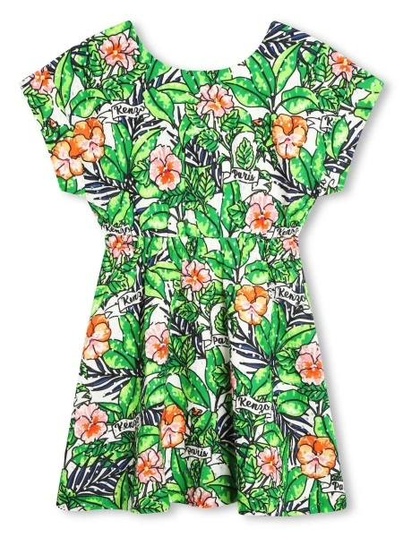 Rochie casual Kenzo verde din bumbac