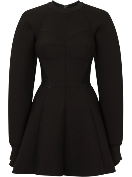 Rochie de ocazie Dolce & Gabbana neagra din bumbac si elastan