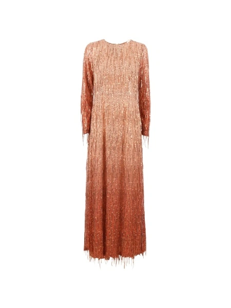 Rochie de seara Clips portocalie din elastan si polyester