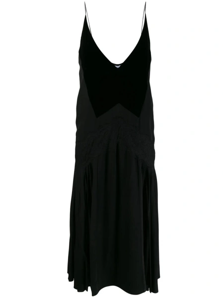 Rochie de zi Givenchy neagra din matase si acetat