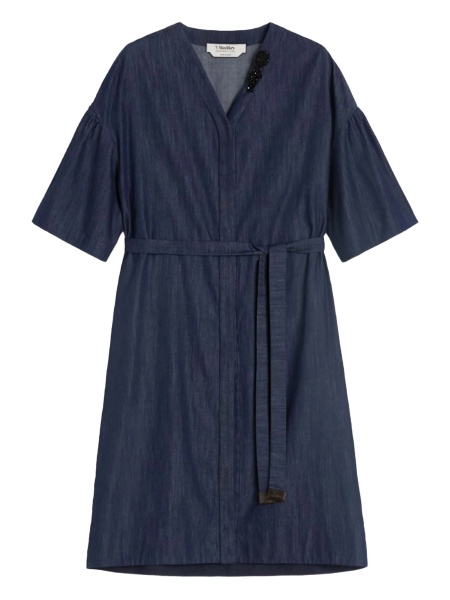 Rochie de zi Max Mara albastra din bumbac