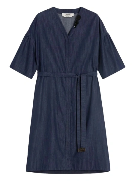 Rochie de zi Max Mara albastra din bumbac