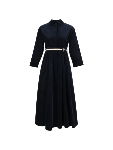 Rochie de zi Max Mara albastra din bumbac