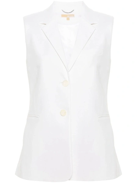 Rochie de zi Michael Kors alba din vascoza si in