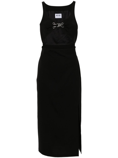 Rochie de zi MOSCHINO JEANS neagra din polyester si elastan