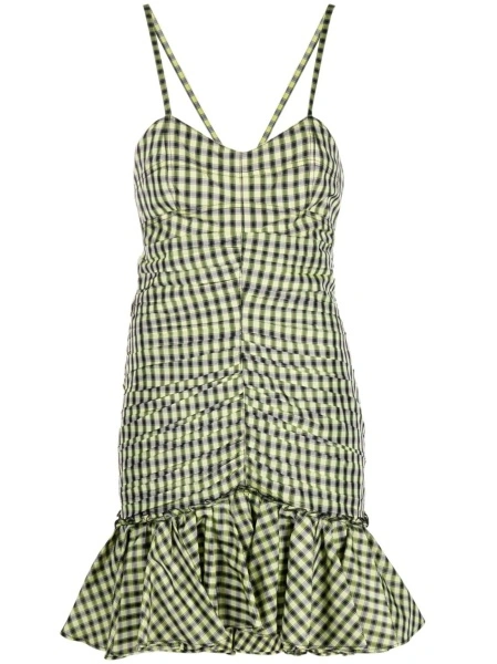 Rochie de zi Philosophy galbena din poliamida si vascoza