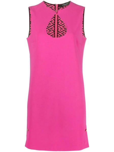 Rochie de zi Versace roz din vascoza si elastan