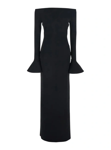 Rochie lunga SOLACE LONDON neagra 'Anica'