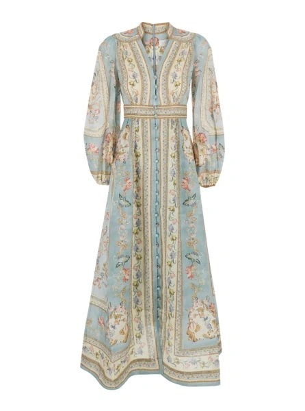 Rochie lunga ZIMMERMANN multicolor din in 'Roselight'
