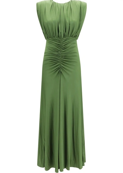Rochie Self-Portrait verde din jerse