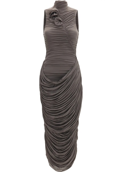 Rochii Draped high-neck midi Dress