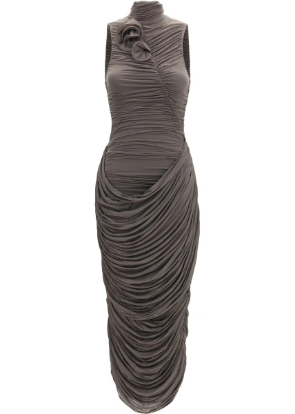Rochii Draped high-neck midi Dress