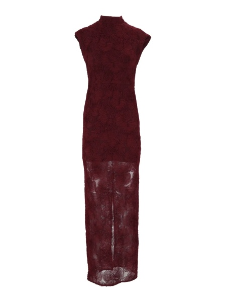 Rochii FLOWER MESH MAXI DRESS Decadent Chocolate (Tight Fit)