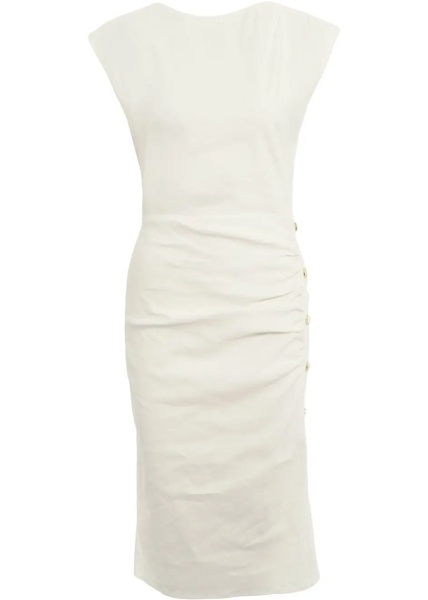 Rochii Linen blend midi dress 'Alissa'